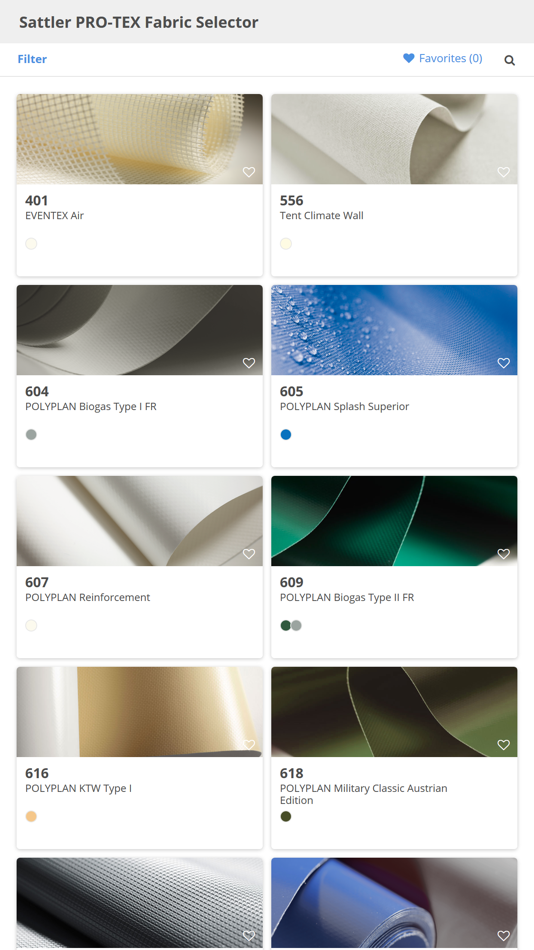 #1. Fabric Selector (iOS) By: Sattler AG