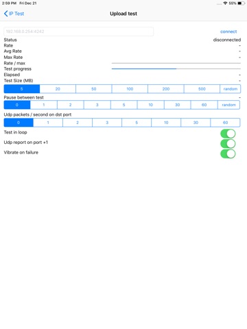 IP Test - Bandwidth test iPad screenshot