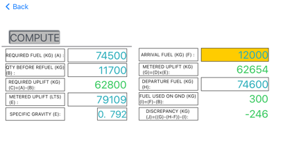 ATL Jet Fuel Calculation Screenshot