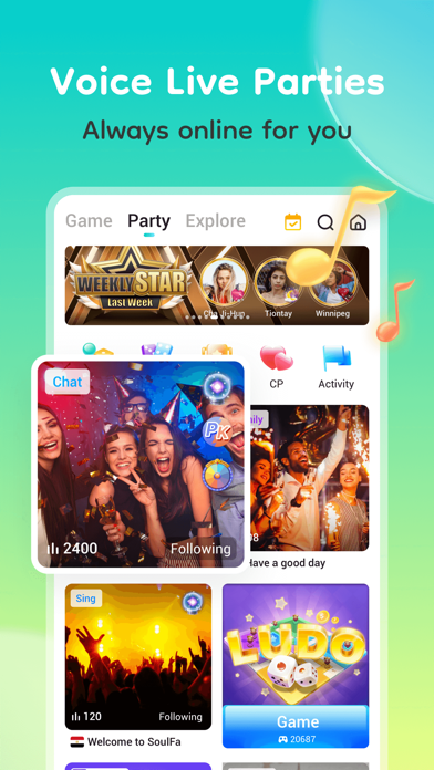 SoulFa-Group Voice Chat Rooms Screenshot