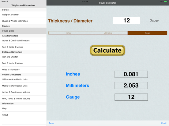 Screenshot #6 pour Carats Thickness,Weight,Shape