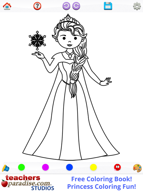 Princess Coloring Book Game for Kids iPad screenshot