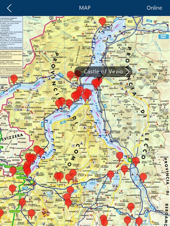 Gardens of Lake Como iPad screenshot 5 - Travel app