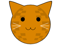 red tabby cat ball sticker