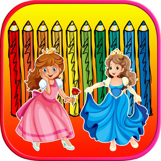 Princess Kids Coloring Book For Girl - 48 Pages iOS App