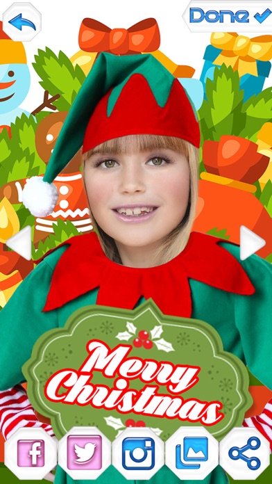 Screenshot #3 pour Éditeur De Photos Elf - Noël Caméra Autocollants