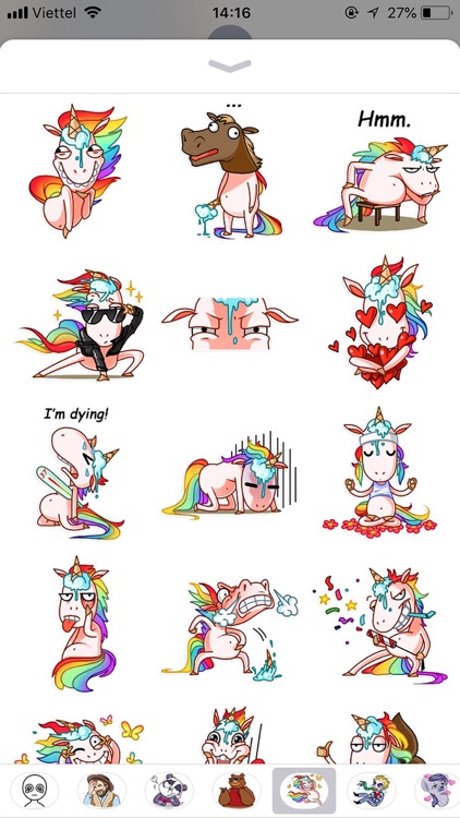 Crazy Pony Funny Stickers