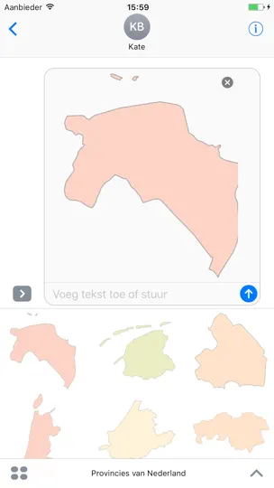Screenshot von Provincies Van Nederland (stickers) auf dem iPhone 2