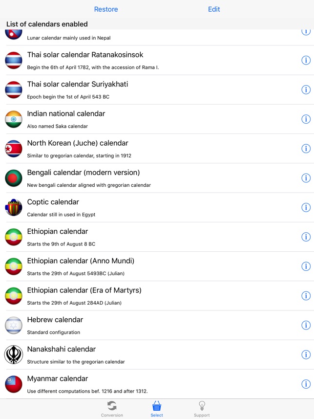calendar conversions