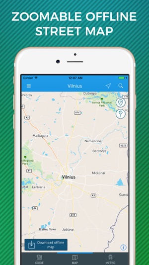 Vilnius Travel Guide with Offline Street Map(圖3)-速報App