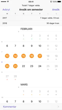 Ledighet screenshot 2