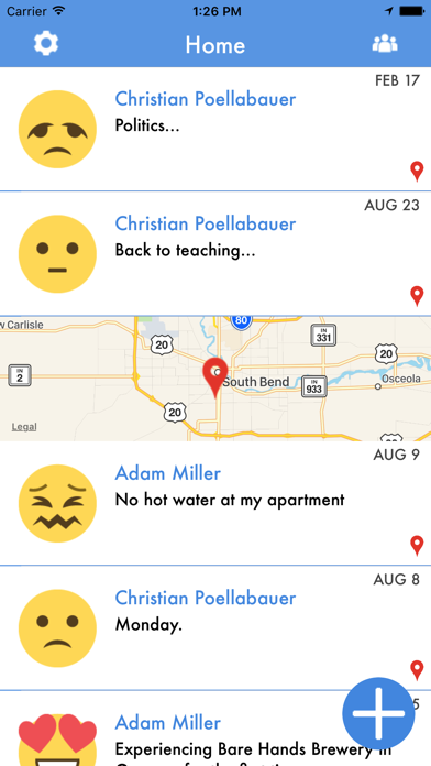 MOOD - Share and Track Your Moods Screenshot 3 - AppWisp.com MOOD - Share and Track Your Moods Screenshot 3 - AppWisp.com