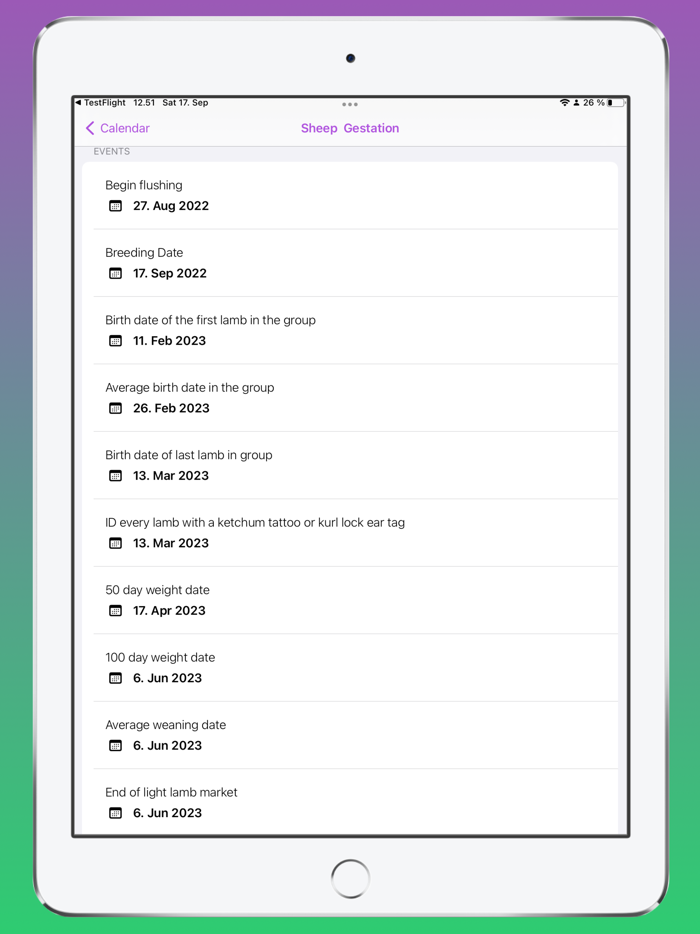 Livestock Pet Gestation