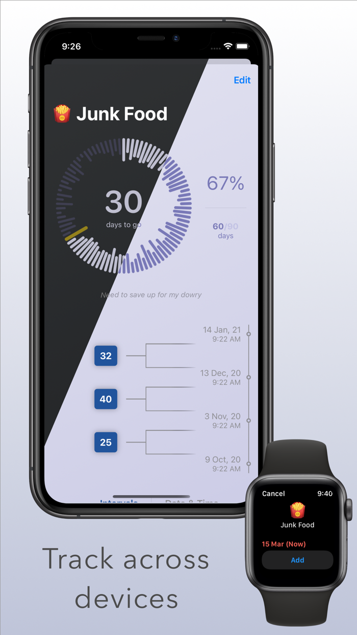 Since - Event and Habit tracker