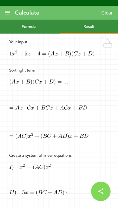 Factoring Quadratic Trinomials Screenshot