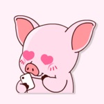 Download Crazy Pink Pig Stickers app