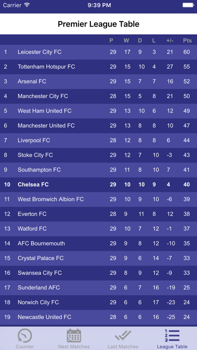 Chelsea Next Match Screenshot