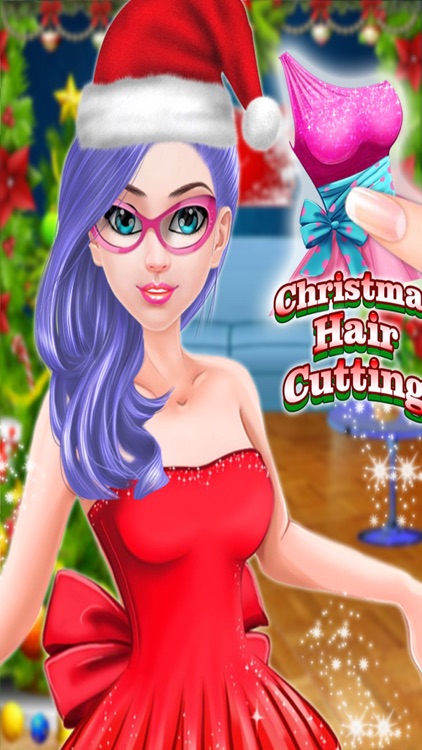 Christmas Hair Cutting - Trendy Hairstyle Games