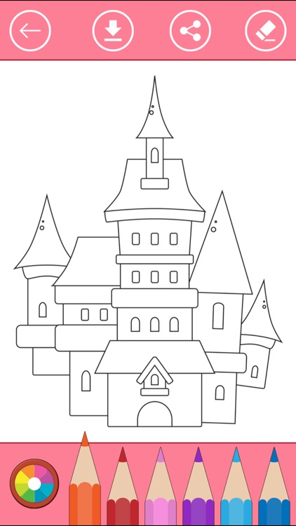 Castle & Princess Coloring Book: Learn to color screenshot-3