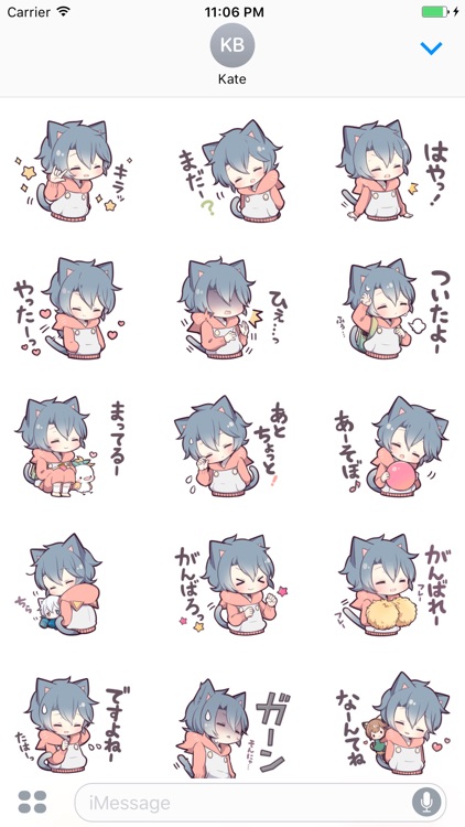 Kitt The Cutie Cat Girl Stickers 2