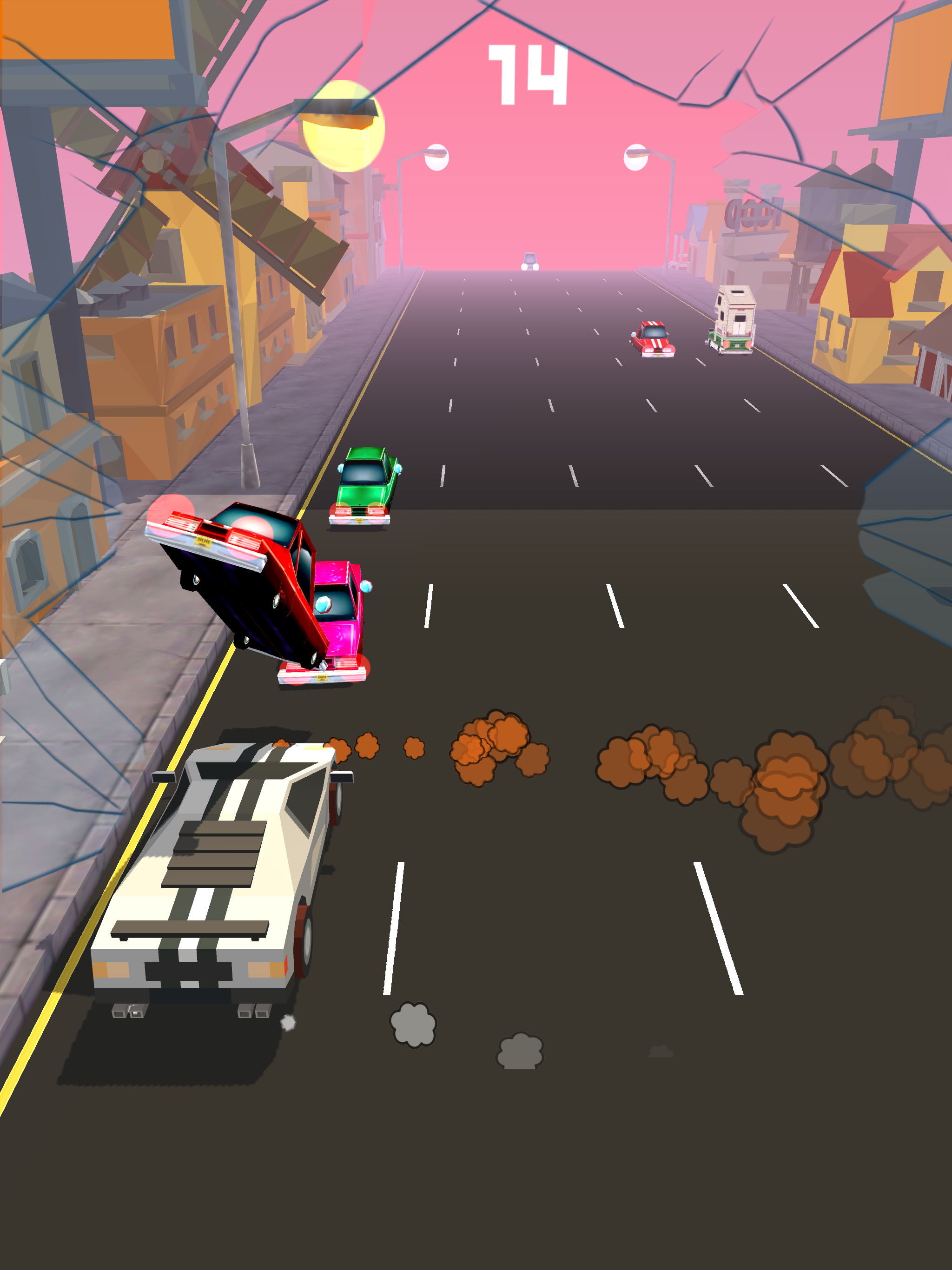 moto racing crime town police car driver