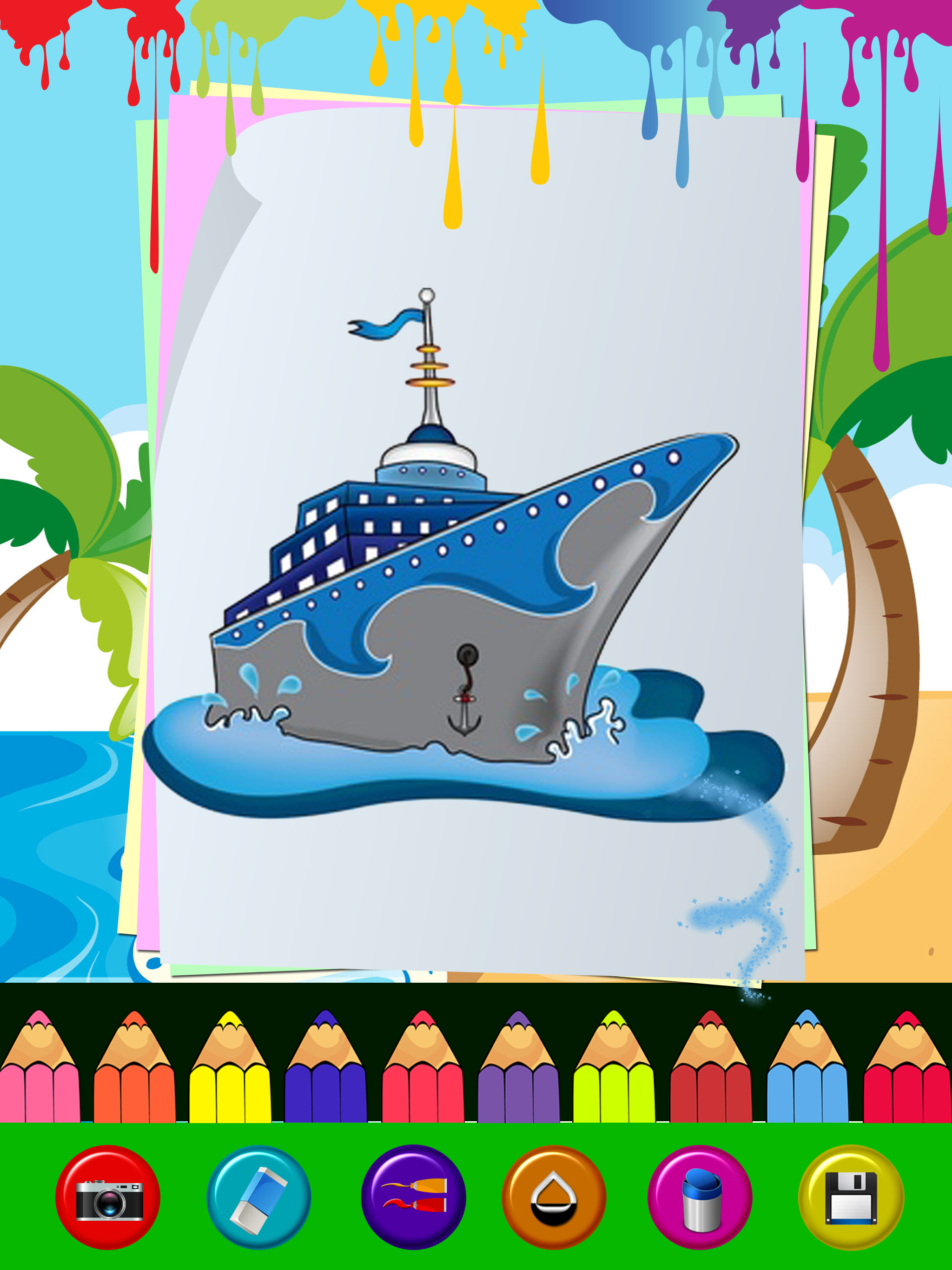 kids finger painting: handpaint on pics screenshot 5