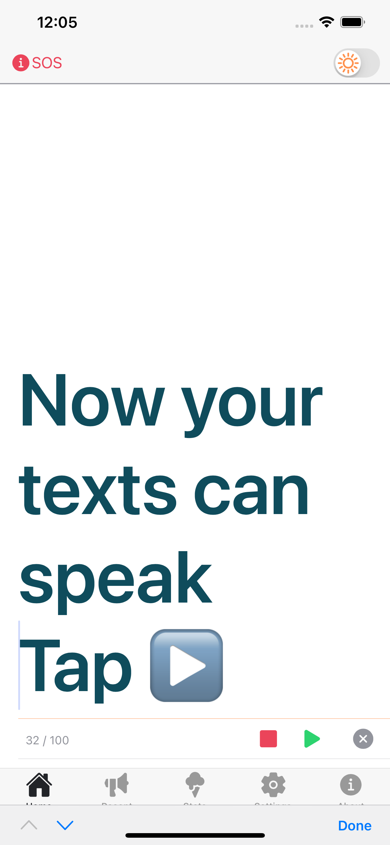 type and show