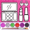 Glitter beauty coloring book icon
