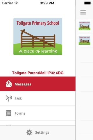 Tollgate ParentMail IP32 6DG (IP32 6DG) screenshot 2