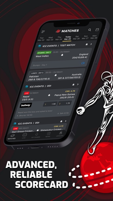 Planet Cricket - Live Score Screenshot