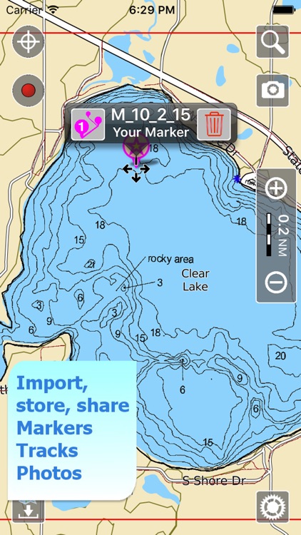 Aqua Map South Dakota SD Lakes HD- Nautical Charts screenshot-3