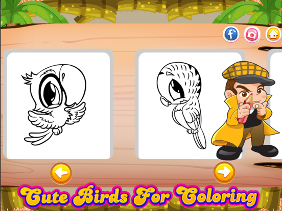 Screenshot #6 pour Coloriage oiseaux: jeux de peinture tout-petits