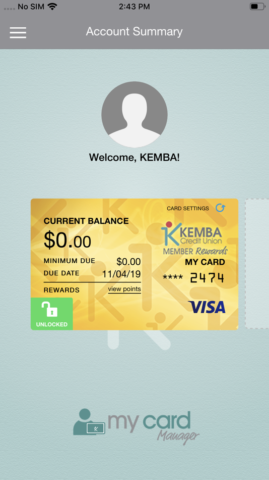 #2. My Card Mgr (iOS) 由: KEMBA Credit Union Indianapolis