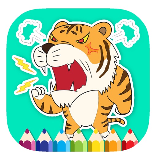 Free Tiger Coloring Book Game For Kids Version iOS App