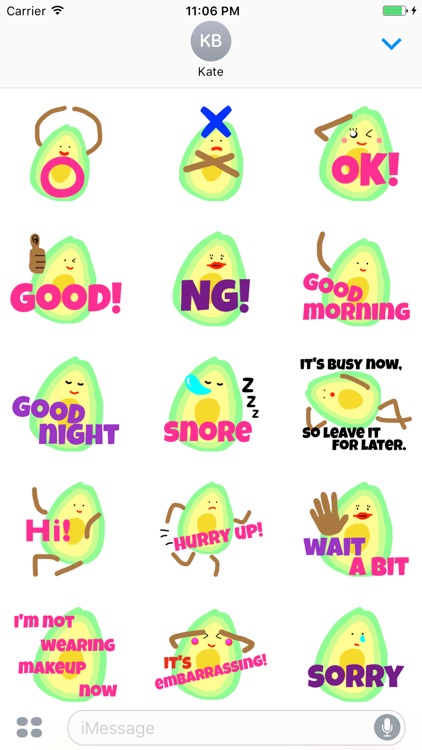 Tinkerbell The Pretty Avocado Stickers