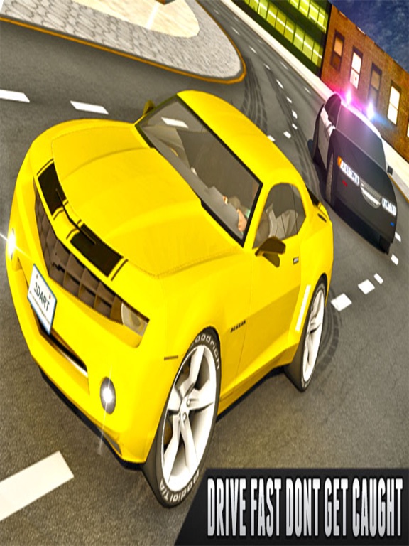 A Police Chase - Free Street Car Racing Game iPad screenshot