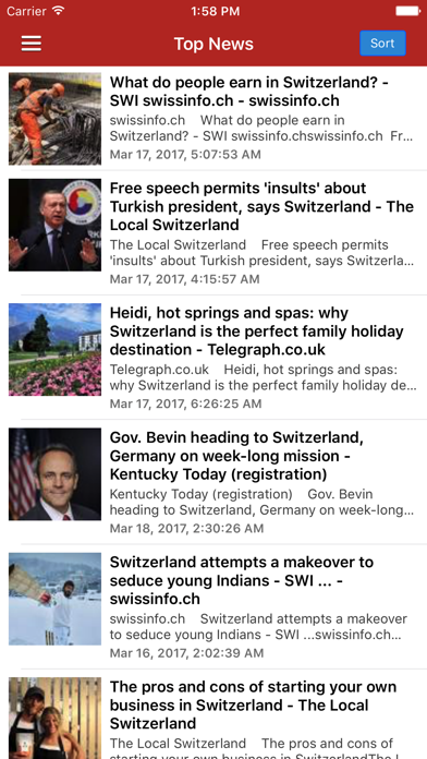 Screenshot #1 pour Swiss News English & Radio - Switzerland Today