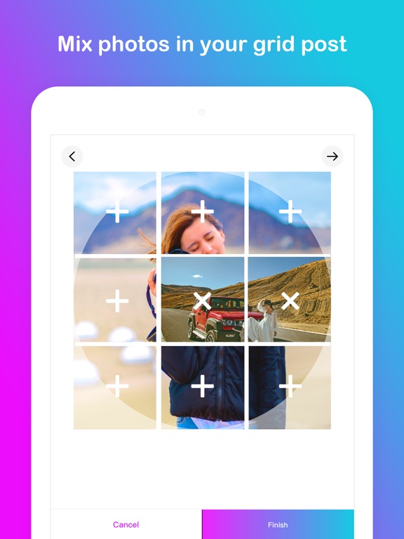 Grid Post Pic Collage Maker iPad screenshot 4 - Graphics & Design app