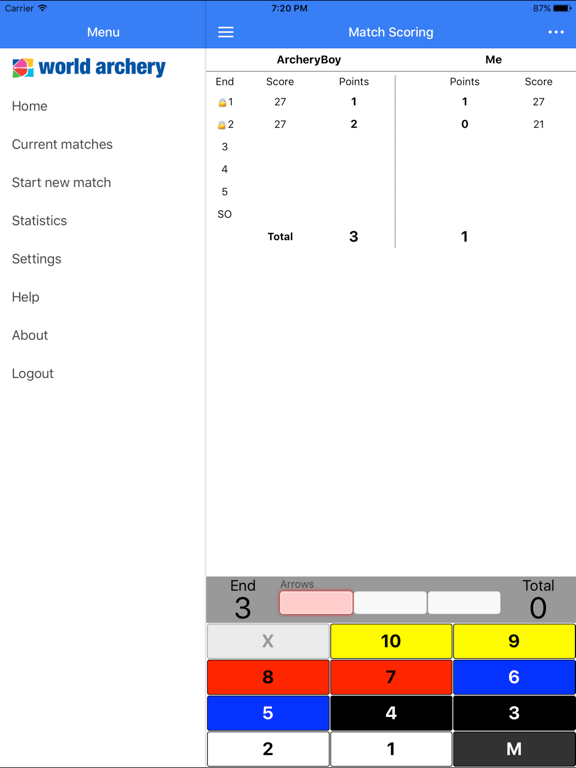 head2head archery iPad screenshot 2 - Sports app