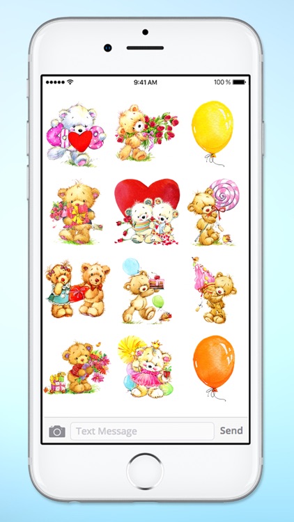 Teddy Bear Birthday and Love Sticker Pack screenshot-3
