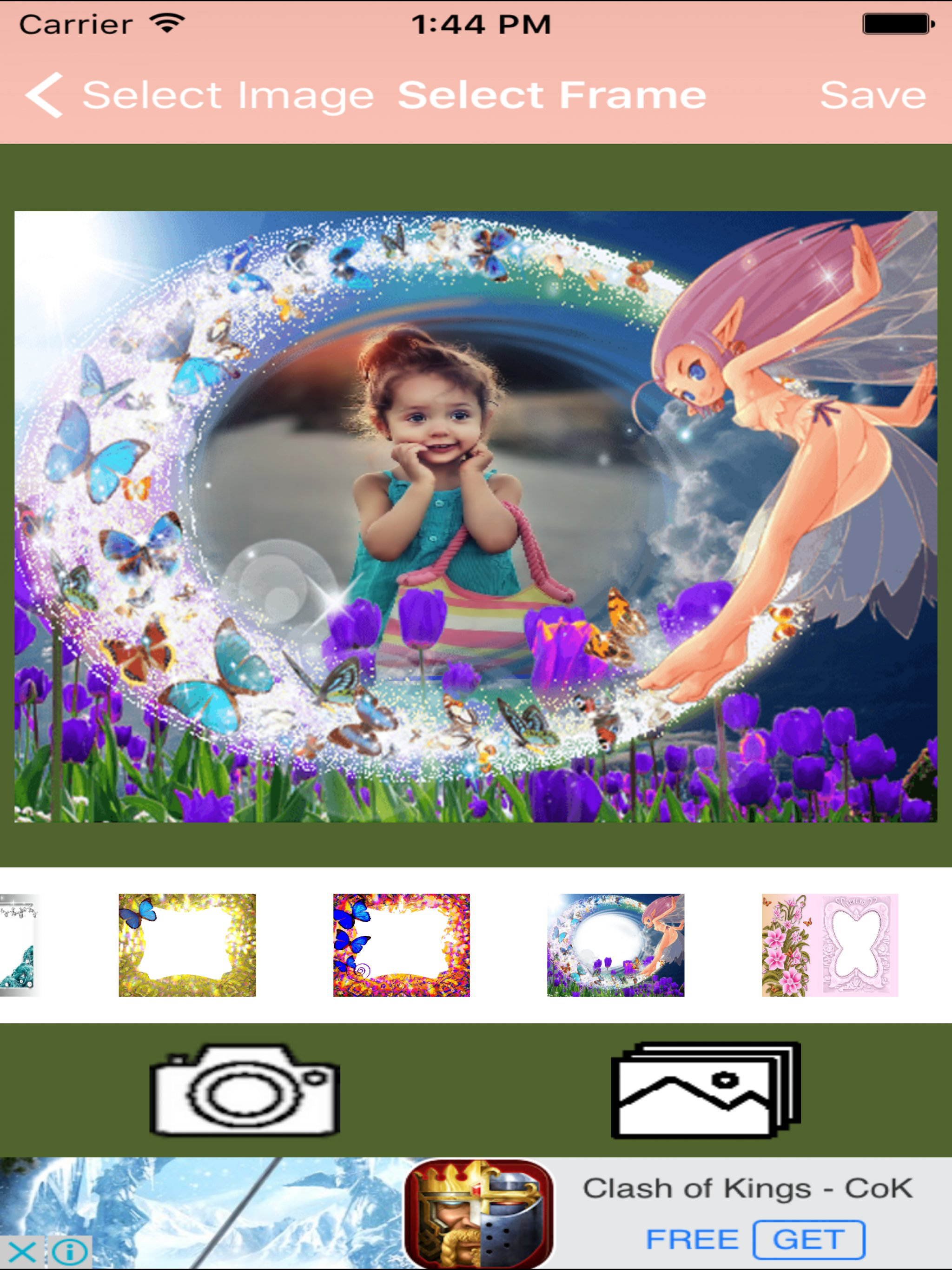 Cute Butterfly  Photo Frame And Pic Collage screenshot 5