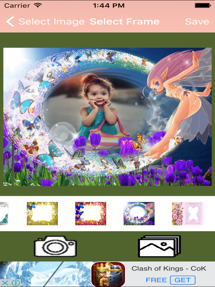 Cute Butterfly  Photo Frame And Pic Collage