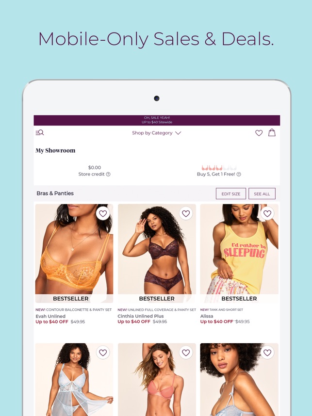 Vetor de Lingerie Bras Panties Onboarding Mobile App Page Screen