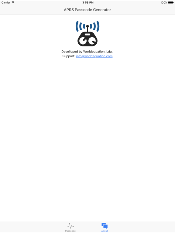 APRS Passcode iPad screenshot