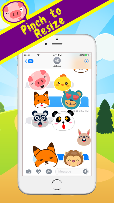 Screenshot #2 pour Sticky Emoji Animals Stamps