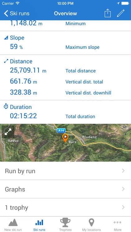 Ski run - ski/snowboard GPS tracker screenshot-3