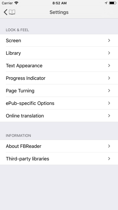 FBReader: ePub and fb2 reader Screenshot
