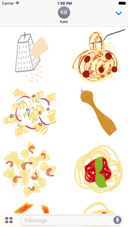 Pasta sticker - Italian food stickers for photos