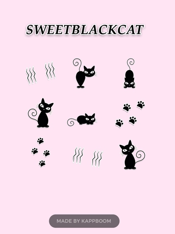 Screenshot #4 pour Sweet Black Cat Sticker