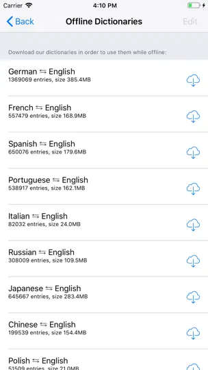 Dictionary Linguee iPhone-skjermbilde 5